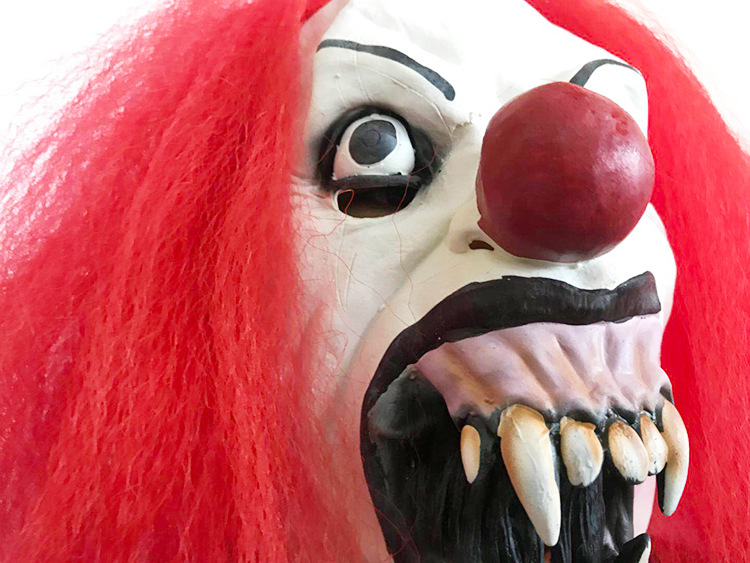 搞怪小丑面具万圣节化妆舞会演出表演假成恶搞红发鬼怪吓人道具
