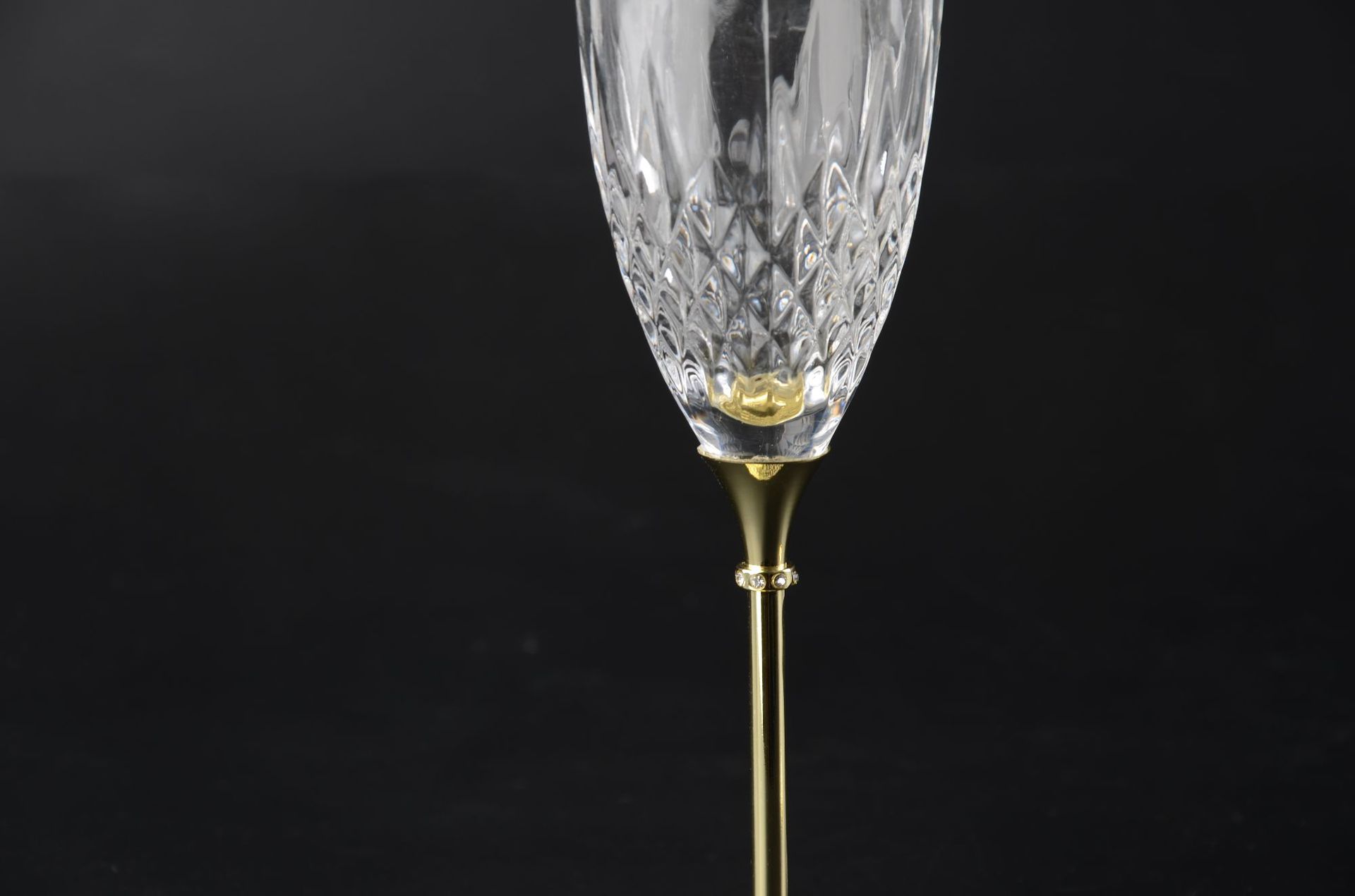 玫瑰金金属底座香槟杯 高脚果汁杯 啤酒杯2只装 中号葡萄酒杯对杯