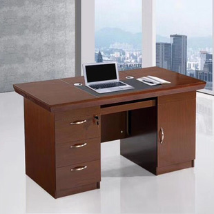 厂家直销油漆办公桌椅单人1.4米职员桌员工电脑桌1.6米简约老板桌