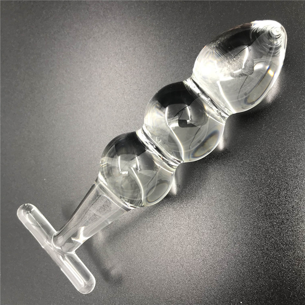 拉珠水晶玻璃肛塞后庭男女用自慰器另类玩具阳具棒开扩肛gay玩具
