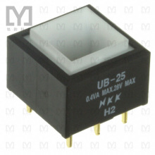 UB25SKG036B【按钮开关】SWITCH PUSH DPDT 0.4VA 28V