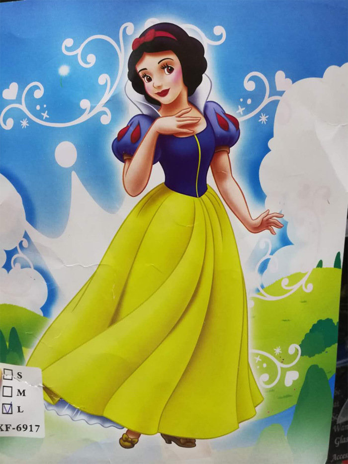 儿童白雪公主裙演出服图片