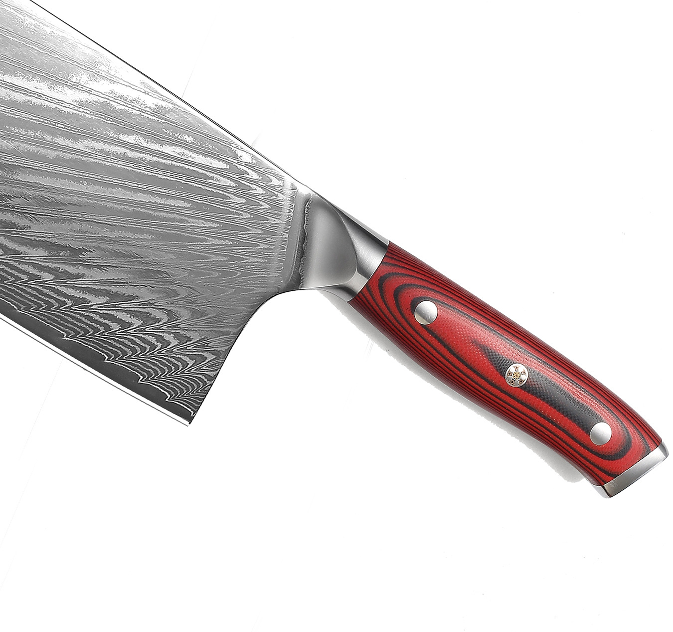 大马士革精钢菜刀家用厨用刀vg10酒店厨师专用锻打锋利切片斩骨刀采购