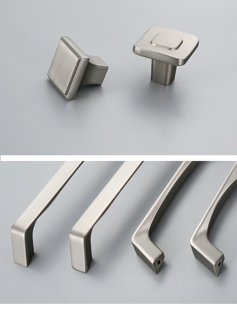 易嘉 衣柜橱柜门拉手 镍拉丝色五金拉手 橱柜门把手 小拉手批发