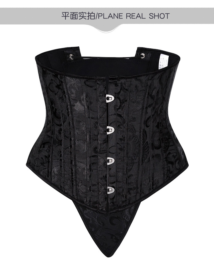 跨境专供宫廷束腰绑带收腹带骨衣束缚带减肚收腰塑腰钢骨短款23cm