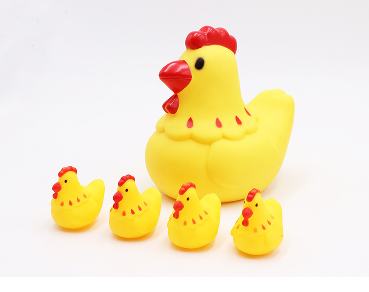 捏捏叫戏水玩具搪胶小鸡子之家/发声音小黄鸡/洗澡玩具捏捏叫小鸡