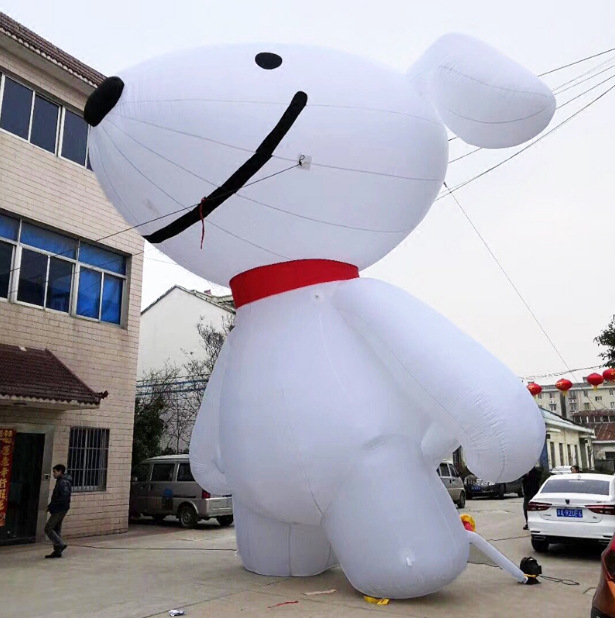 充气卡通公仔京东商城吉祥物行走固定京东狗气模商场装饰道具