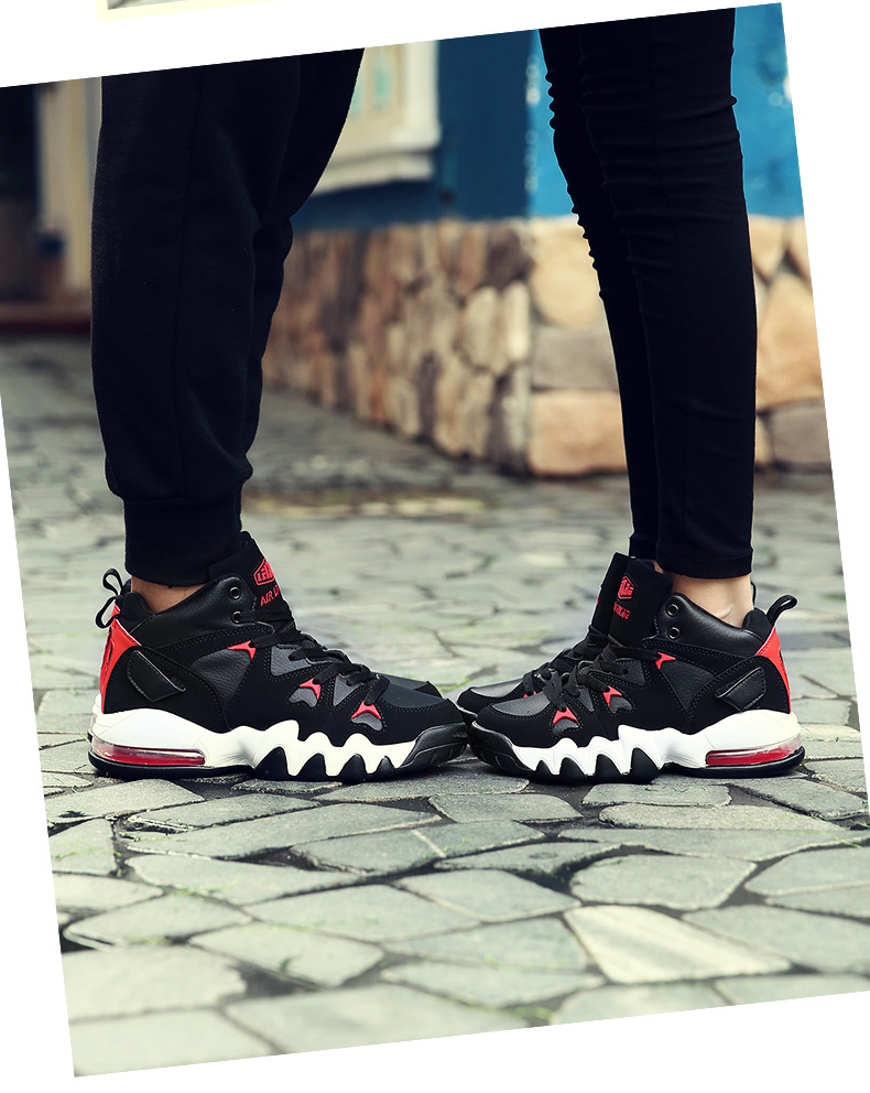 雷翔2020新款运动鞋跨境大码高帮气垫品牌篮球鞋情侣潮鞋男批发