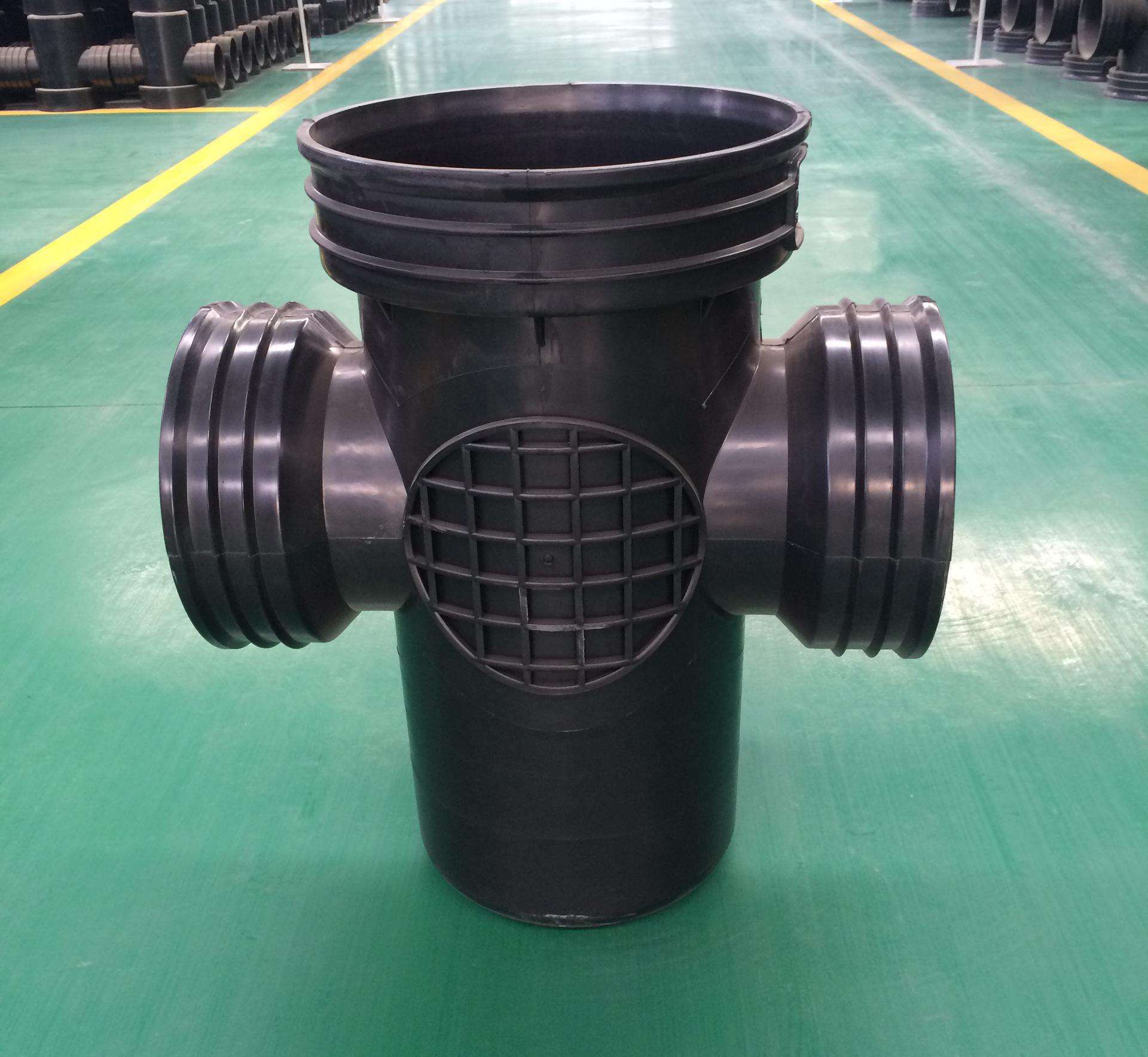 塑料检查井 一次性注塑成品井 窨井 阴井 三通直通污水雨水井座