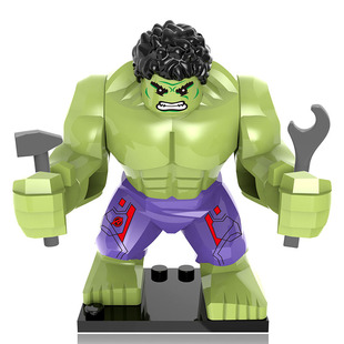 欣宏xh160大浩克拼装人仔外贸速卖通儿童益智玩具积木