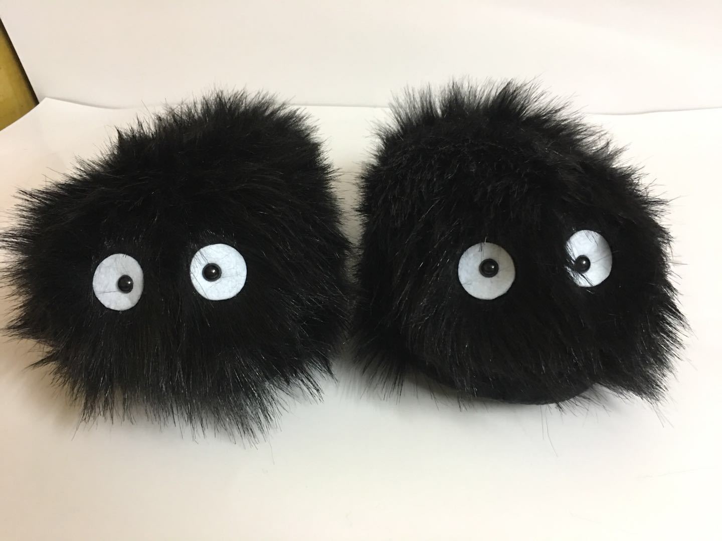 totoro龙猫煤炭黑煤球冬季包保暖毛毛拖鞋居家卡通动漫毛绒棉拖鞋