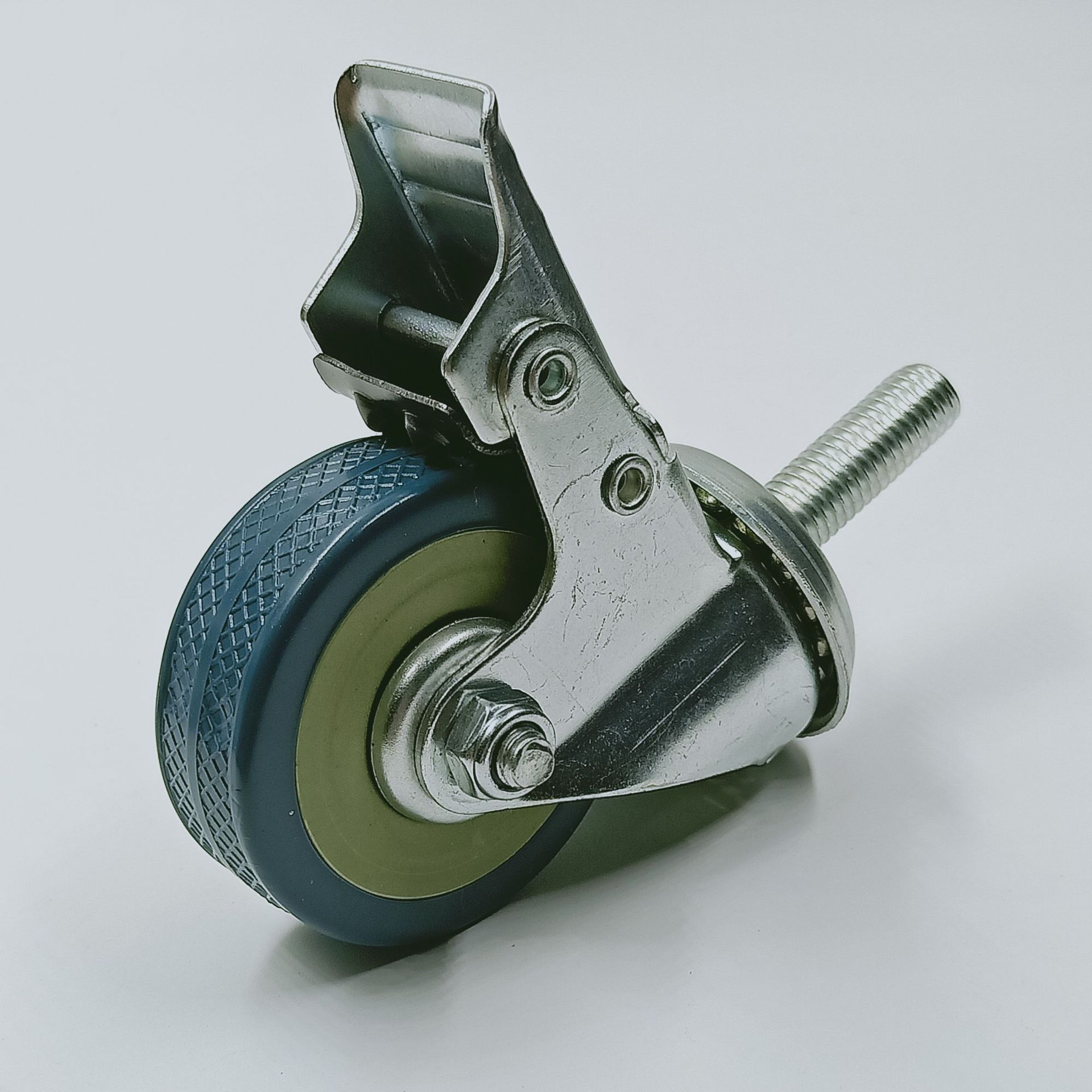 厂家直销 批发2寸丝杆万向脚轮家具货架电器灰胶轮子优质耐磨脚轮
