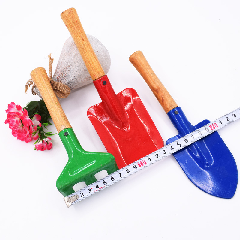 园艺花铲三件套中号尖头铲筢子方铲沙滩玩具夏季热销小工具5元店