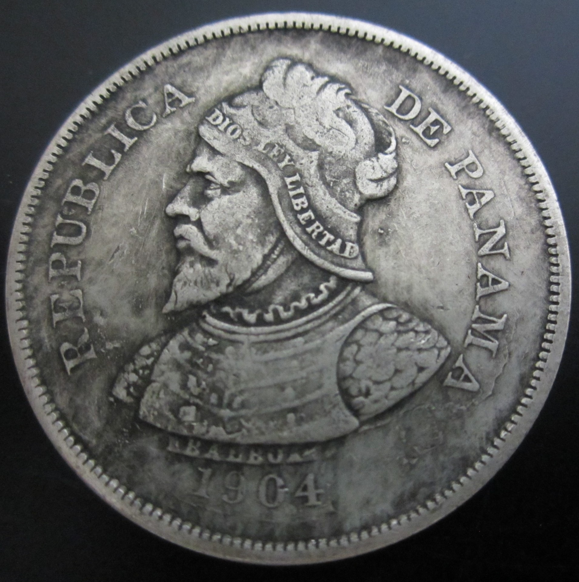 仿1904巴拿马独立纪念币deutsches reich外国银元铜芯镀银39mm