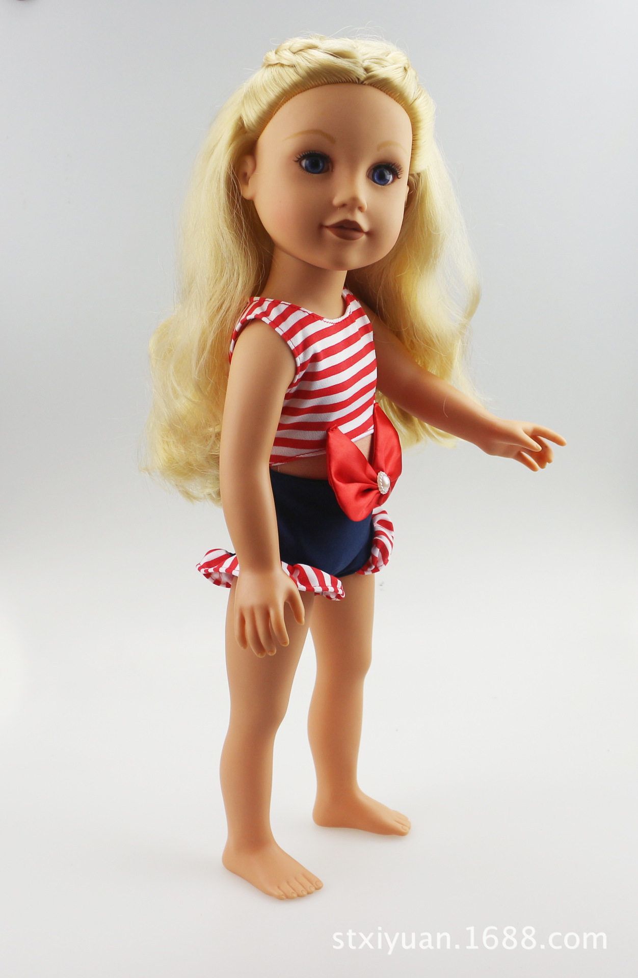 娃娃配件_2018夏芙公仔,美国女孩娃娃配件 大红条纹泳衣 - 阿里巴巴
