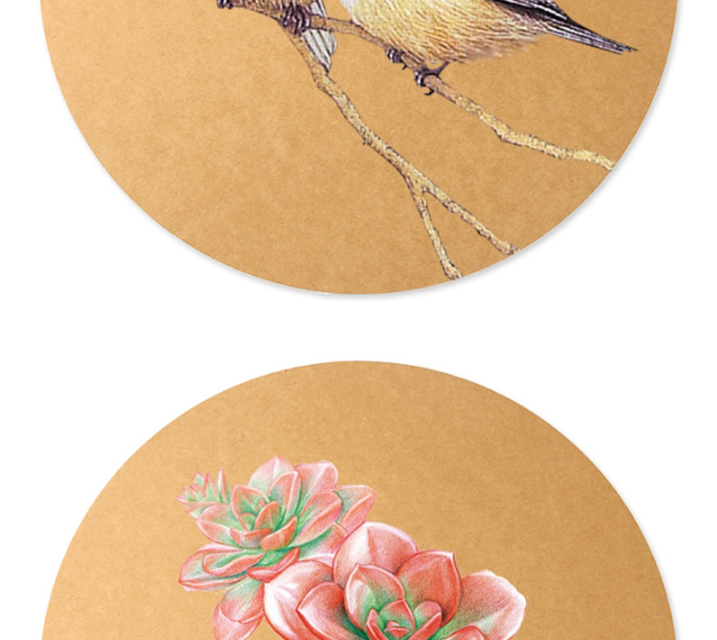 牛皮卡纸加厚 圆面丙烯画油画棒素描彩铅用纸 圆形卡纸绘画铅画纸