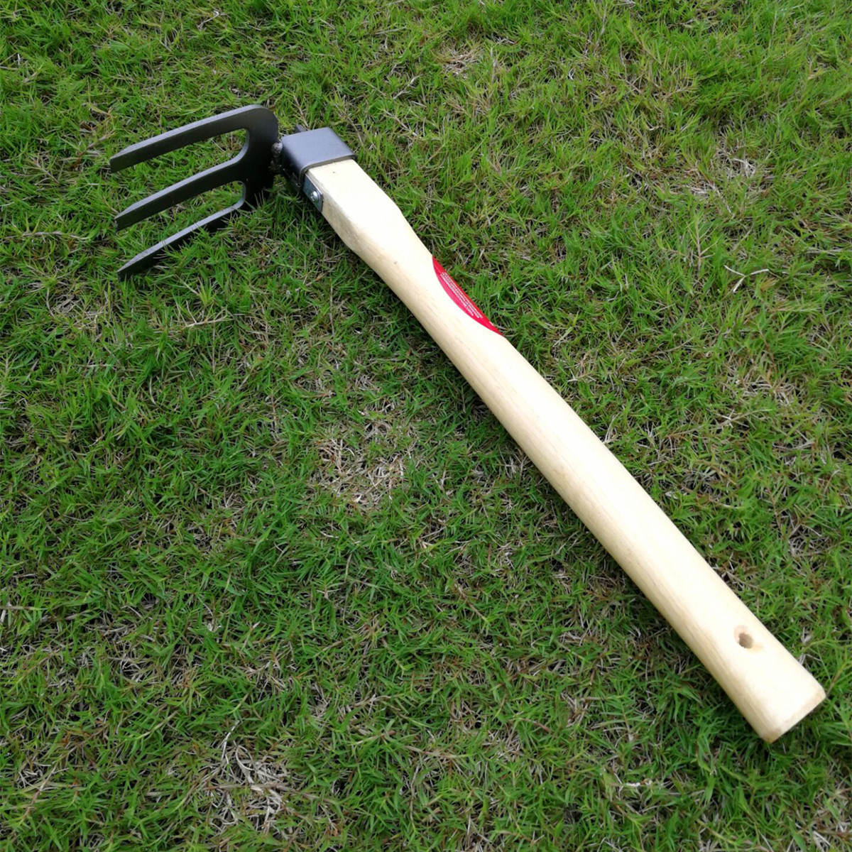 双保险木柄全钢三齿耙子三本花锹花锄片手松土小锄头农用种菜工具