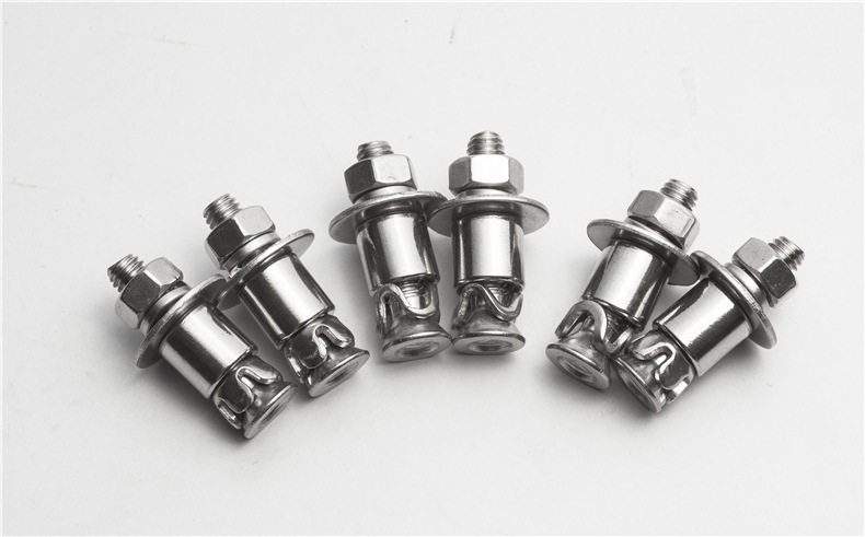 304不锈钢梅花幕墙螺栓 大理石背栓m6m8 三点防震膨胀背栓螺丝