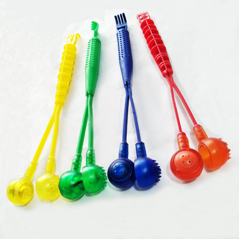 阴阳养生敲背锤塑料磁疗半圆响锤创意养生按摩器厂家