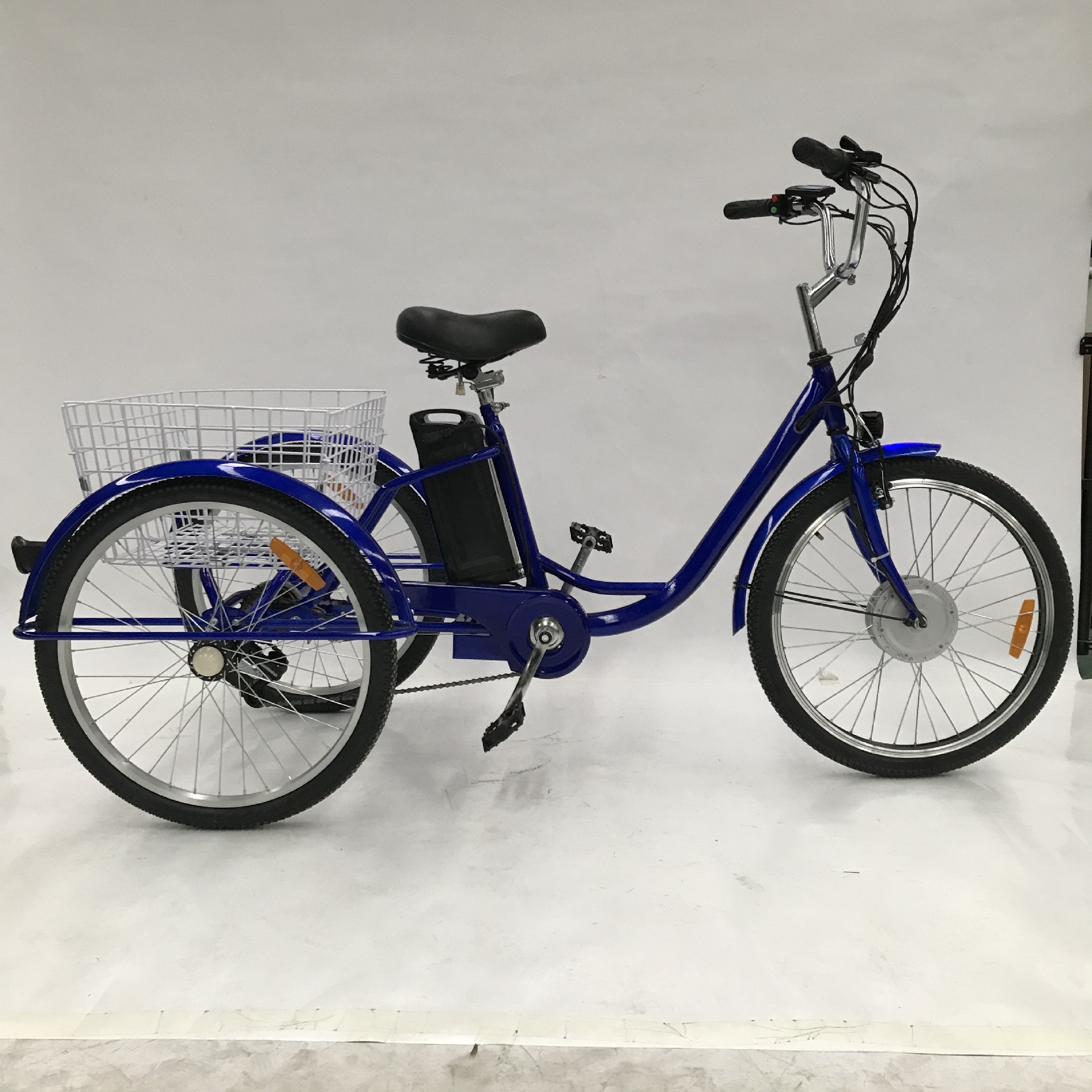 新款26寸 电动 6  7变速 成人 人力 脚踏三轮车助力三轮自行车