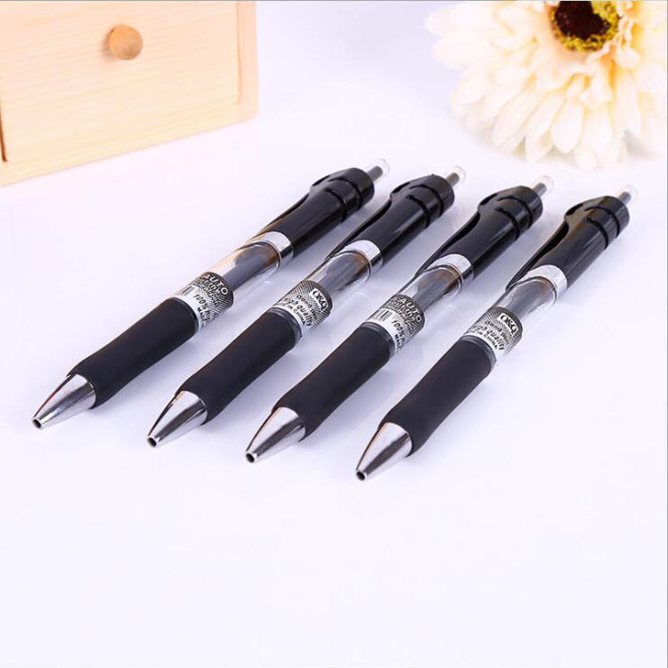 Office Stationery Pressing Pen Large Capacity Carbon Bullet Press Gel Pen 0.5 Ball Pen Wholesale Signature Pen