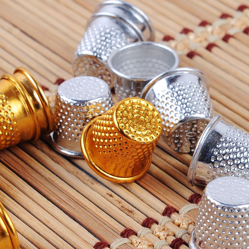 厂家直销 金色顶针铝指套顶针顶针 不可调大小顶针 diy缝纫工具