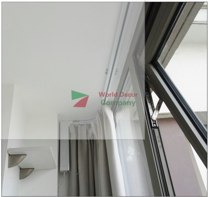 电动窗帘电动轨道遥控窗帘u型l型135度型窗帘