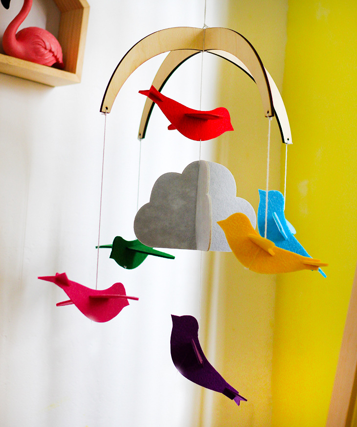 创意diy手工不织布风铃挂饰儿童房间装饰外贸不织布风铃订制加工