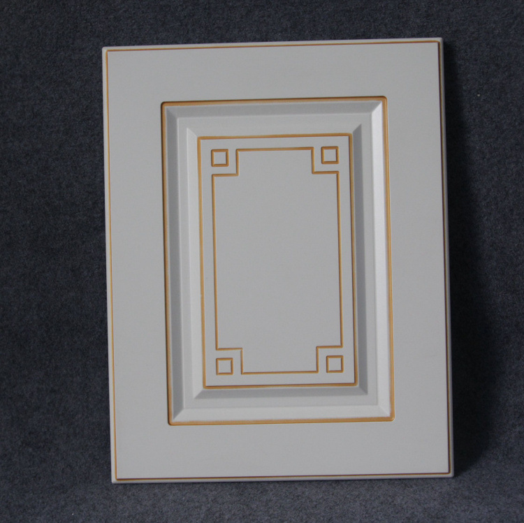 高品质仿古仿实木做旧吸塑膜压橱柜门板定做描金模压板 厂家定做