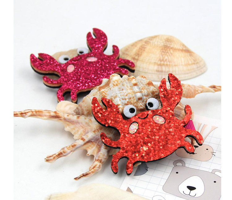 韩版可爱儿童卡通螃蟹发夹头饰动物软萌创意边夹女童刘海夹顶夹