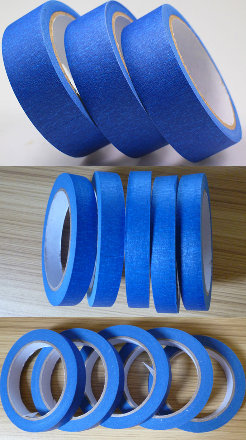蓝色美纹纸胶带喷漆装潢胶带3d打印机无痕可书写服装标签 长30m