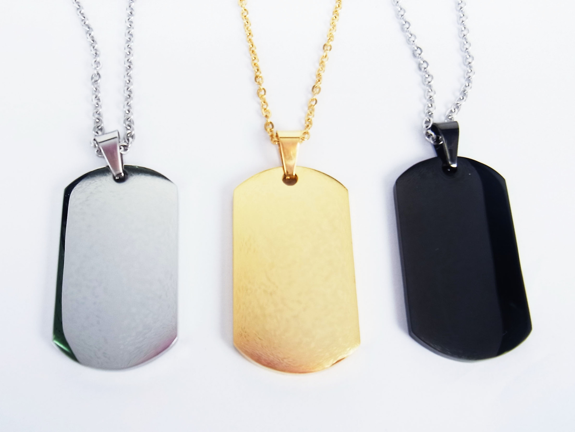 不锈钢军牌吊坠项链钛钢男士吊坠