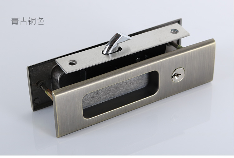 移门锁折叠门卫生间门钩锁滑动门锁暗装隐形推拉门阳台吊门拉手锁