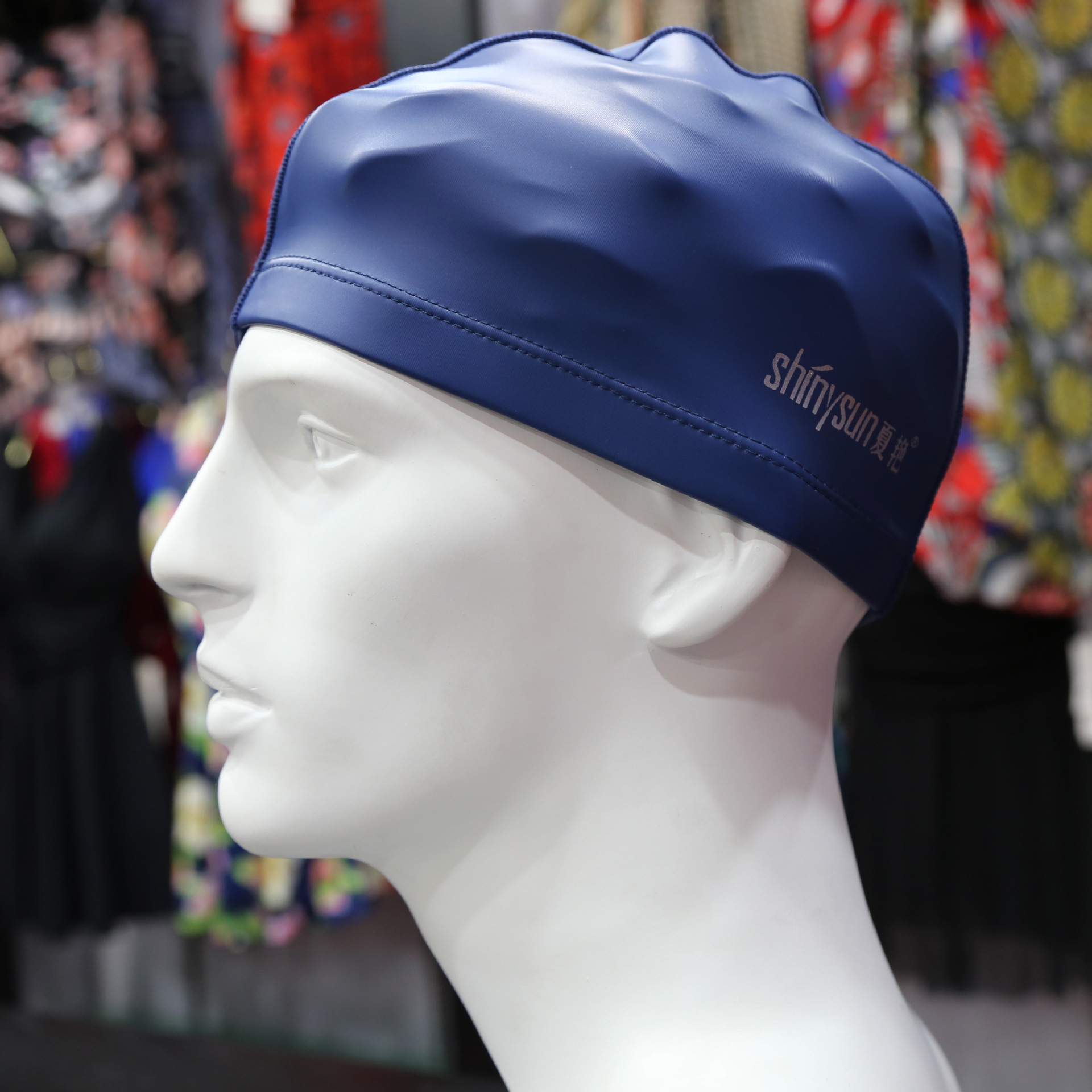 夏艳pu游泳帽批发 男女通用透气宽松不勒头发防水专业游泳帽