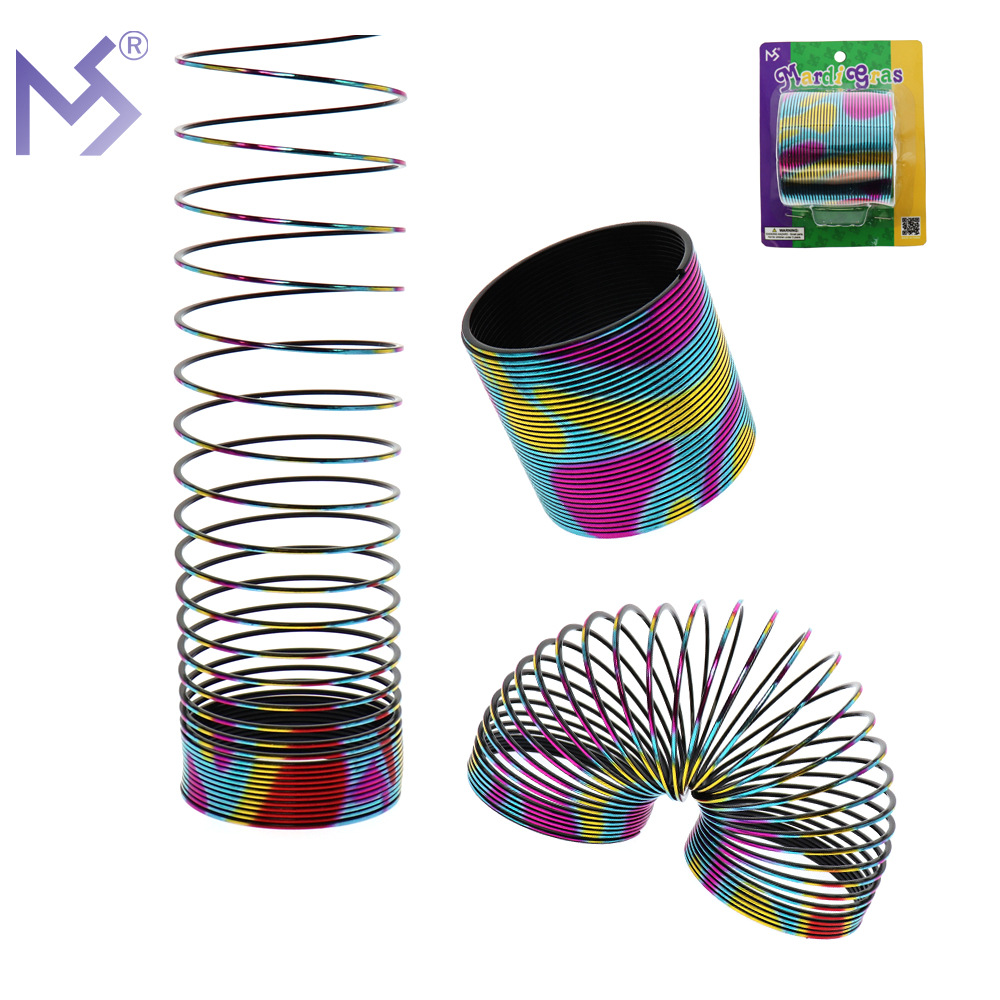 儿童经典玩具彩虹圈 塑料魔力弹簧圈伸缩弹力圈彩虹圈批发