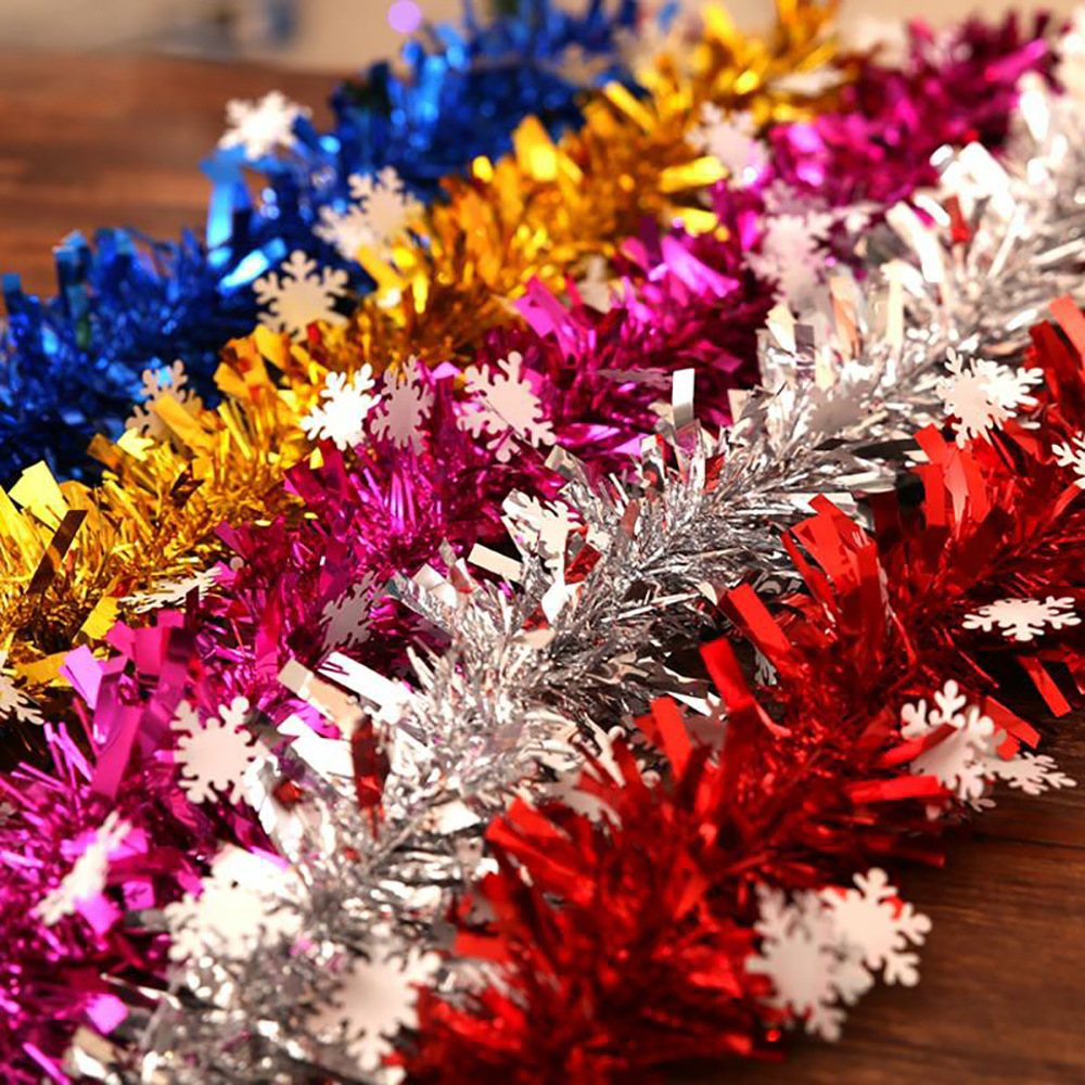圣诞彩条 毛条拉花场景酒吧学校幼儿园气氛布置道具 家居派对装扮