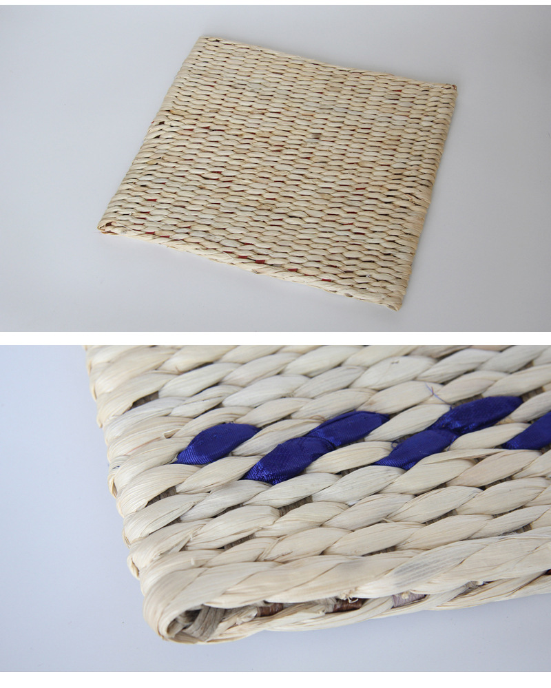 草编玉米皮蒲团坐垫 蒲草榻榻米地垫手工编织飘窗垫纯手工椅子垫