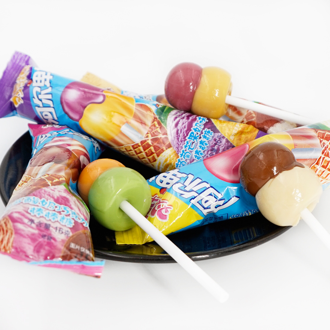 阿尔卑斯双享棒棒棒糖 双享棒挂板多种混合口味 袋装48支