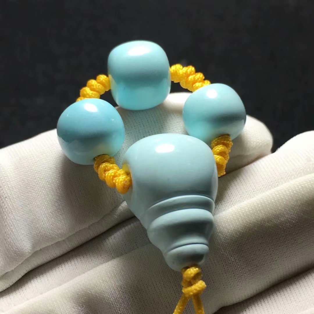 廊坊原矿高瓷老型套装秦古料三通佛头 如心绿松石产地批发价格优