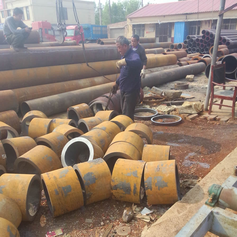 铁管管头切割 锯床切割 断面平整 20#大口径无缝钢管 厚壁钢管