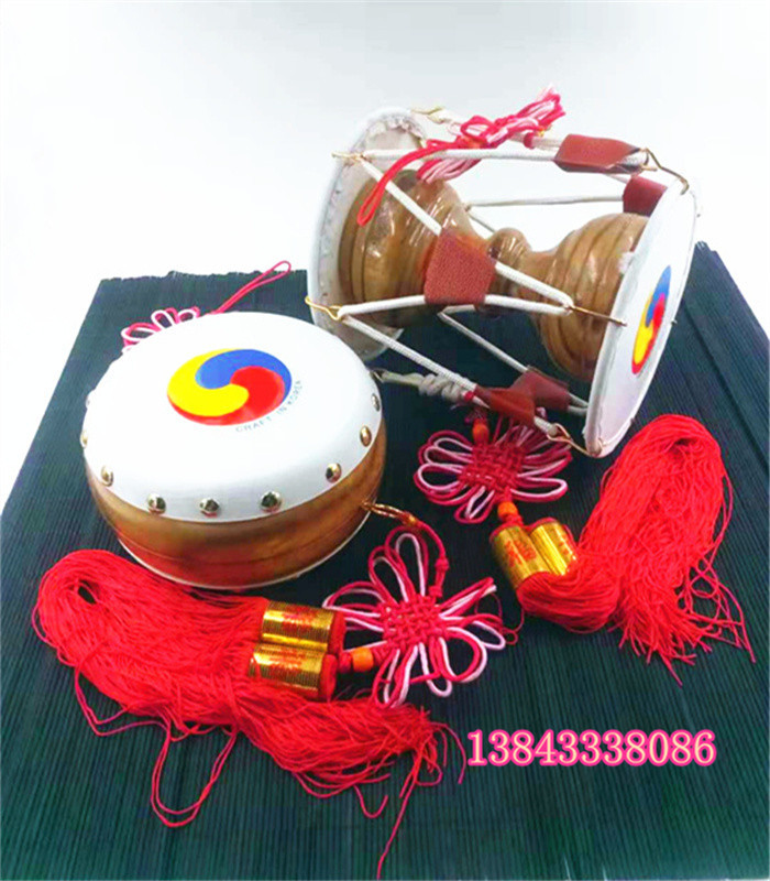 韩国民俗传统手工艺品朝鲜鼓圆鼓腰鼓长鼓创意韩式餐厅装饰品挂件