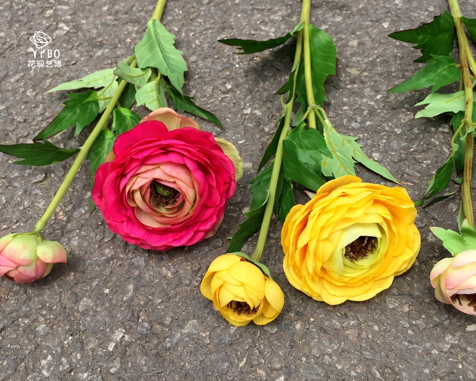 新品假花仿真花 两头仿真露莲芍药手感绢花 家居婚庆装饰客厅瓶花
