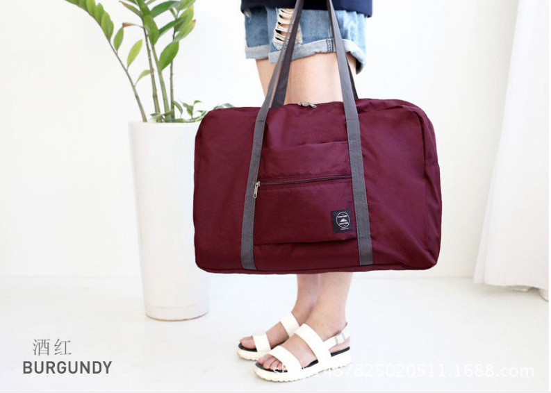 Korean Style Fresh Travel Bag Folding Travel Storage Bag Travel Storage Bag Jacquard Bag Clothes Bag