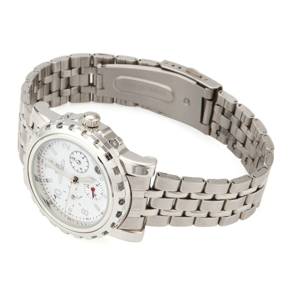 银色钢带*表壳:锌合金镀白钢*机芯:上海六针自动机械机芯*型号:g7020