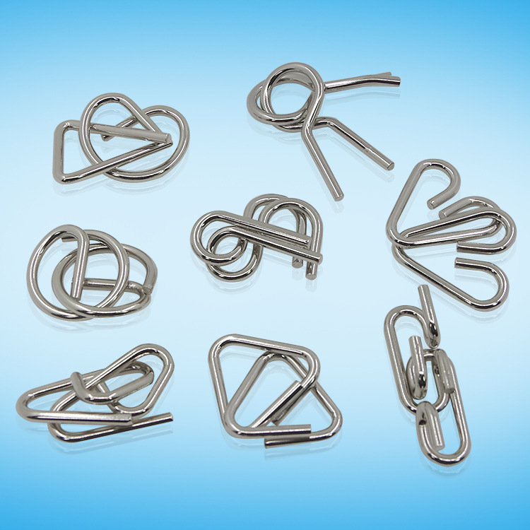 智力扣八件套金属益智8件套解环解锁儿童益智智力玩具厂家批发