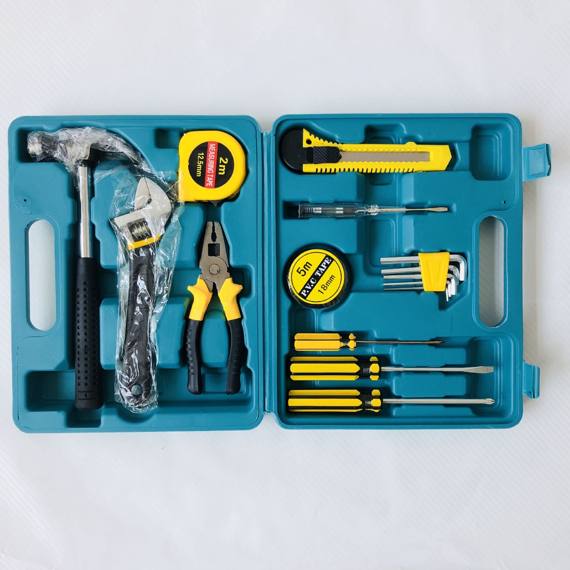 保险公司礼品 12件套车载维修 汽车应急工具箱组合套装车险工具包