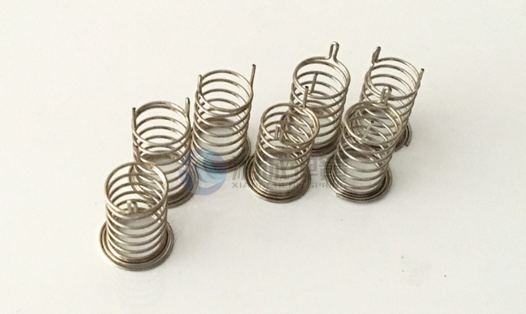 【厂家直销】圆柱螺旋压缩弹簧鼓簧高灵敏按键弹簧双触脚触摸弹簧