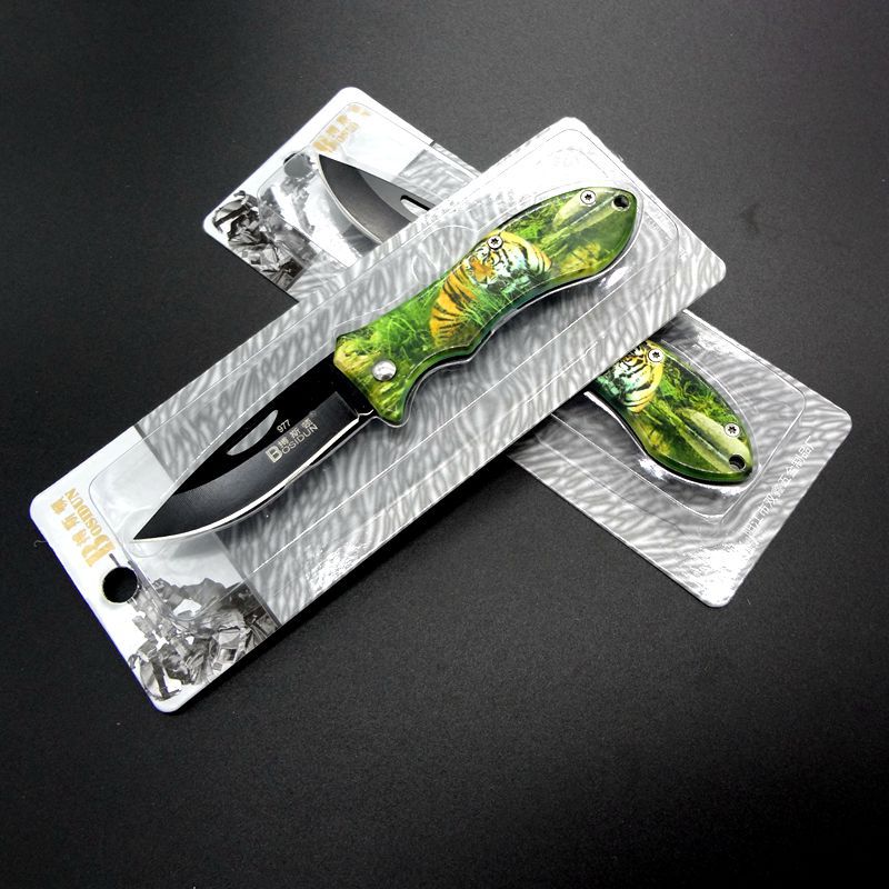 搏斯顿精品977折叠小刀 折刀 直刀 阳江户外刀具 防身刀具