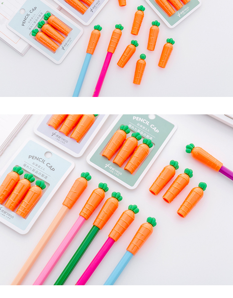 韩国儿童笔套学生铅笔保护套公主可爱卡通盖延长器铅笔套铅笔帽