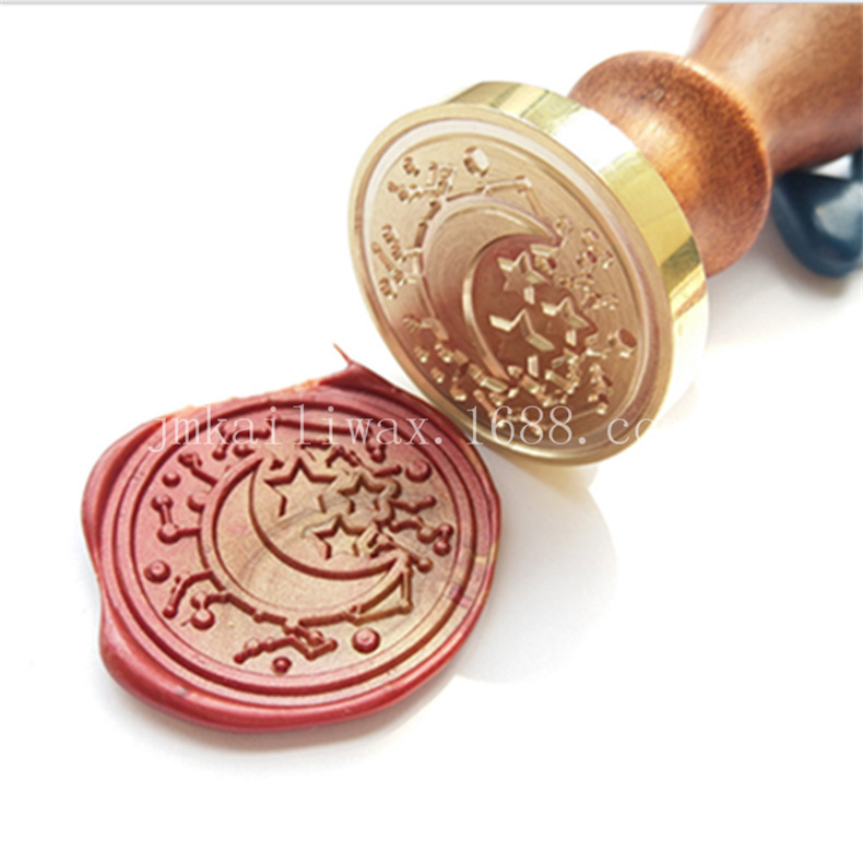 火漆印章定制logo 欧式复古请柬信封贺卡火漆封口蜡铜头印章套装